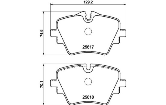 Jeu de plaquettes de frein, frein à disque 8DB 355 045-811 Hella
