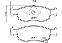 Jeu de plaquettes de frein, frein à disque 8DB 355 046-041 Hella