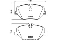 Jeu de plaquettes de frein, frein à disque 8DB 355 046-051 Hella