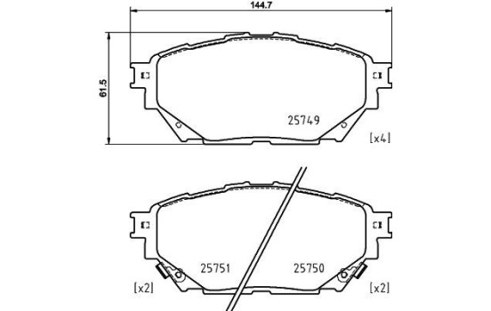 JEU DE PLAQUETTES DE FREIN, FREIN À DISQUE 8DB 8DB 355 039-471 Hella