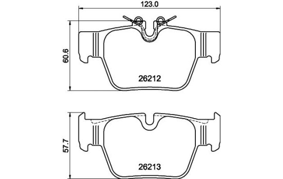 JEU DE PLAQUETTES DE FREIN, FREIN À DISQUE 8DB 8DB 355 040-581 Hella