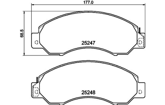 JEU DE PLAQUETTES DE FREIN, FREIN À DISQUE 8DB 8DB 355 040-701 Hella, Image 4