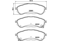 JEU DE PLAQUETTES DE FREIN, FREIN À DISQUE 8DB 8DB 355 040-751 Hella