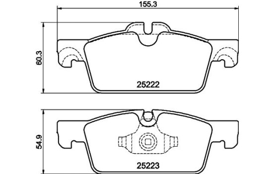JEU DE PLAQUETTES DE FREIN, FREIN À DISQUE 8DB 8DB 355 041-101 Hella