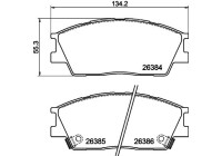 JEU DE PLAQUETTES DE FREIN, FREIN À DISQUE 8DB 8DB 355 043-981 Hella