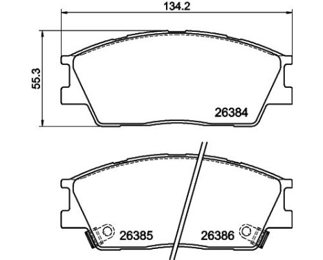 JEU DE PLAQUETTES DE FREIN, FREIN À DISQUE 8DB 8DB 355 043-981 Hella