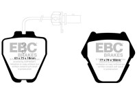 Jeu de plaquettes de frein, frein à disque DP1348 EBC