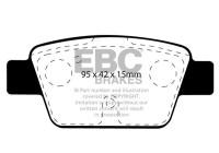 Jeu de plaquettes de frein, frein à disque DP1381 EBC