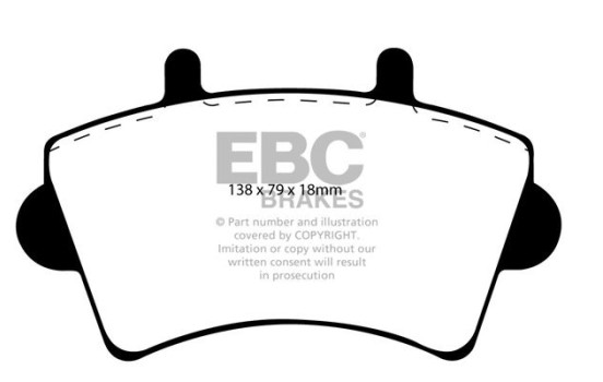 Jeu de plaquettes de frein, frein à disque DP1386 EBC