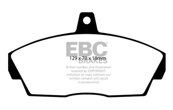 Jeu de plaquettes de frein, frein à disque DP1415 EBC