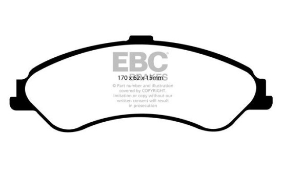 Jeu de plaquettes de frein, frein à disque DP1507 EBC