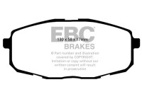 Jeu de plaquettes de frein, frein à disque DP1562 EBC