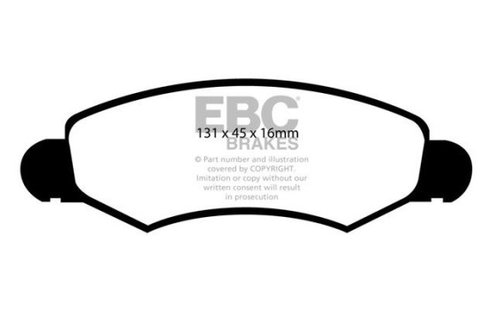 Jeu de plaquettes de frein, frein à disque DP1598 EBC