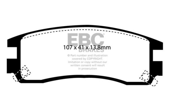 Jeu de plaquettes de frein, frein à disque DP1609 EBC