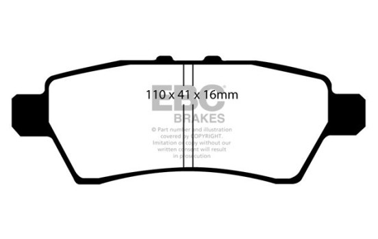 Jeu de plaquettes de frein, frein à disque DP1748 EBC