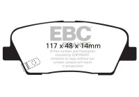 Jeu de plaquettes de frein, frein à disque DP1806 EBC