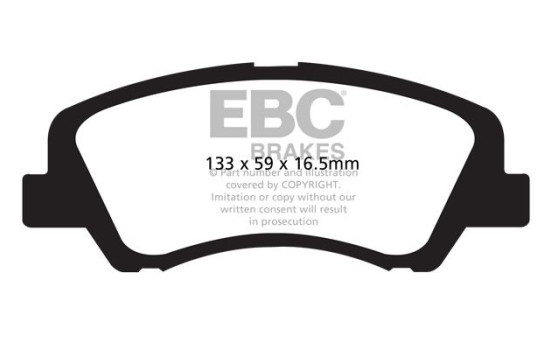 Jeu de plaquettes de frein, frein à disque DP1899 EBC