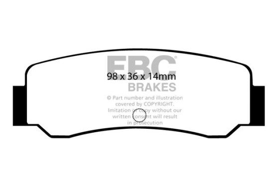 Jeu de plaquettes de frein, frein à disque DP392 EBC