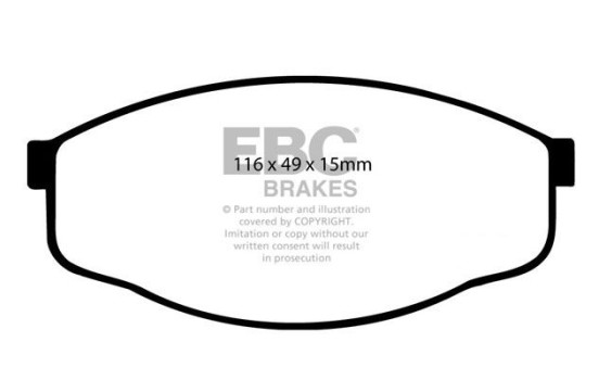 Jeu de plaquettes de frein, frein à disque DP419 EBC