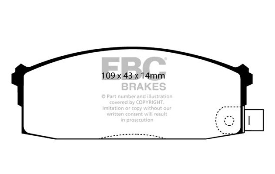 Jeu de plaquettes de frein, frein à disque DP526 EBC