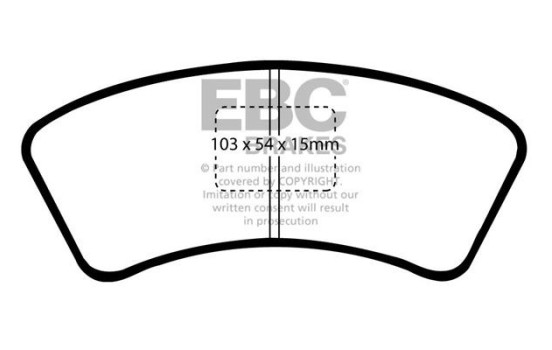 Jeu de plaquettes de frein, frein à disque DP640 EBC