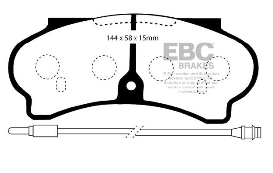Jeu de plaquettes de frein, frein à disque DP652 EBC