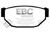Jeu de plaquettes de frein, frein à disque DP674 EBC