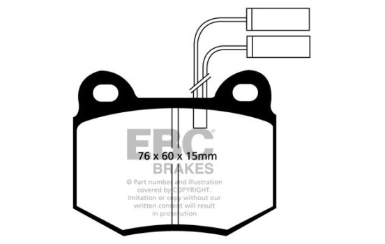 Jeu de plaquettes de frein, frein à disque DP912 EBC
