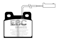 Jeu de plaquettes de frein, frein à disque DP916 EBC