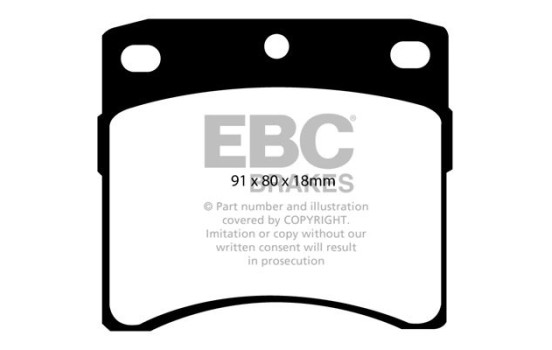 Jeu de plaquettes de frein, frein à disque DP939 EBC