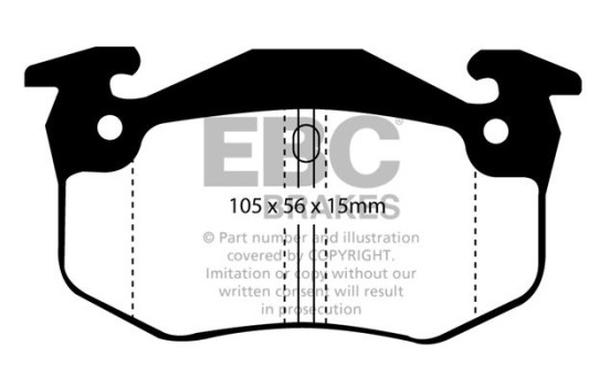 Jeu de plaquettes de frein, frein à disque DP951 EBC