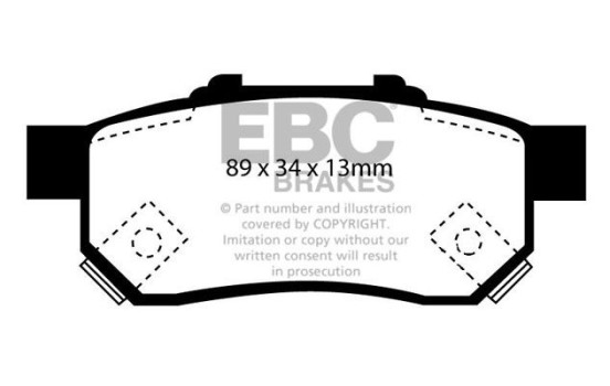 Jeu de plaquettes de frein, frein à disque DP9842 EBC