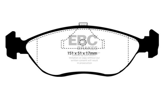 Jeu de plaquettes de frein, frein à disque DP989 EBC