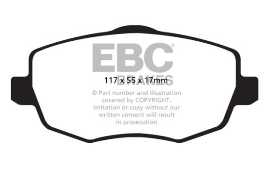 Jeu de plaquettes de frein, frein à disque DPX2043 EBC