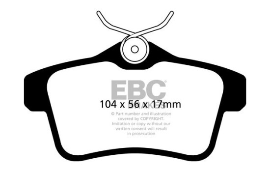 Jeu de plaquettes de frein, frein à disque DPX2053 EBC