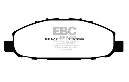 Jeu de plaquettes de frein, frein à disque DPX2116 EBC