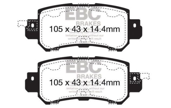 Jeu de plaquettes de frein, frein à disque DPX2135 EBC