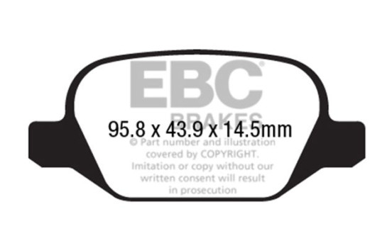 Jeu de plaquettes de frein, frein à disque DPX2202 EBC