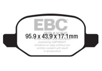 Jeu de plaquettes de frein, frein à disque DPX2213 EBC