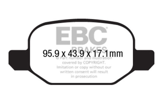 Jeu de plaquettes de frein, frein à disque DPX2213 EBC