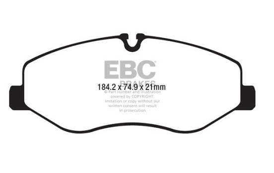 Jeu de plaquettes de frein, frein à disque DPX2223 EBC