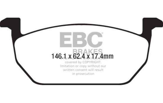 Jeu de plaquettes de frein, frein à disque DPX2225 EBC