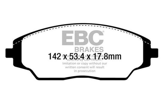 Jeu de plaquettes de frein, frein à disque DPX2294 EBC