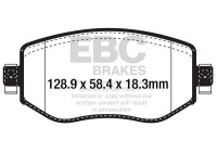 Jeu de plaquettes de frein, frein à disque DPX2309 EBC