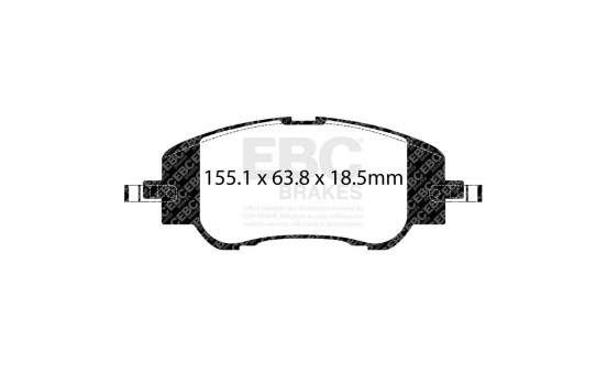 Jeu de plaquettes de frein, frein à disque DPX2512 EBC, Image 3