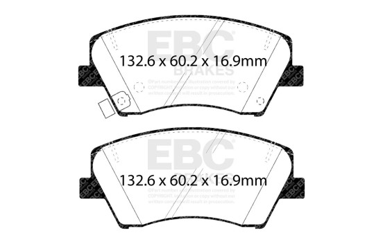 Jeu de plaquettes de frein, frein à disque DPX3075 EBC, Image 3
