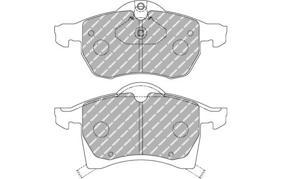 Jeu de plaquettes de frein, frein à disque FCP1295H Ferodo Racing