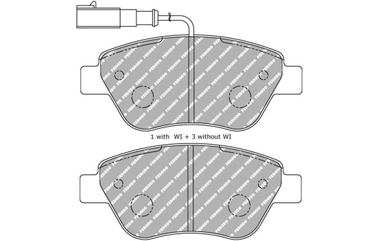 Jeu de plaquettes de frein, frein à disque FDS1466 Ferodo Racing