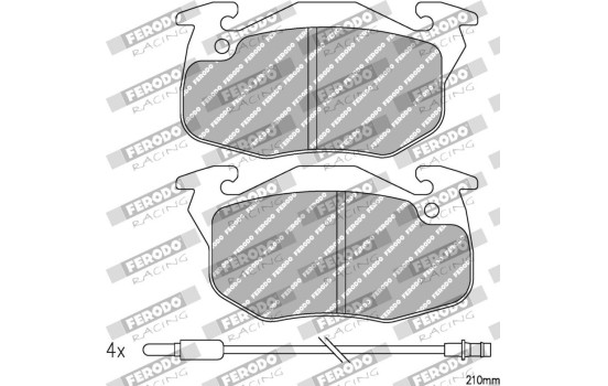 Jeu de plaquettes de frein, frein à disque FDS729 Ferodo Racing, Image 2