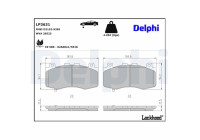 Jeu de plaquettes de frein, frein à disque LP3631 Delphi